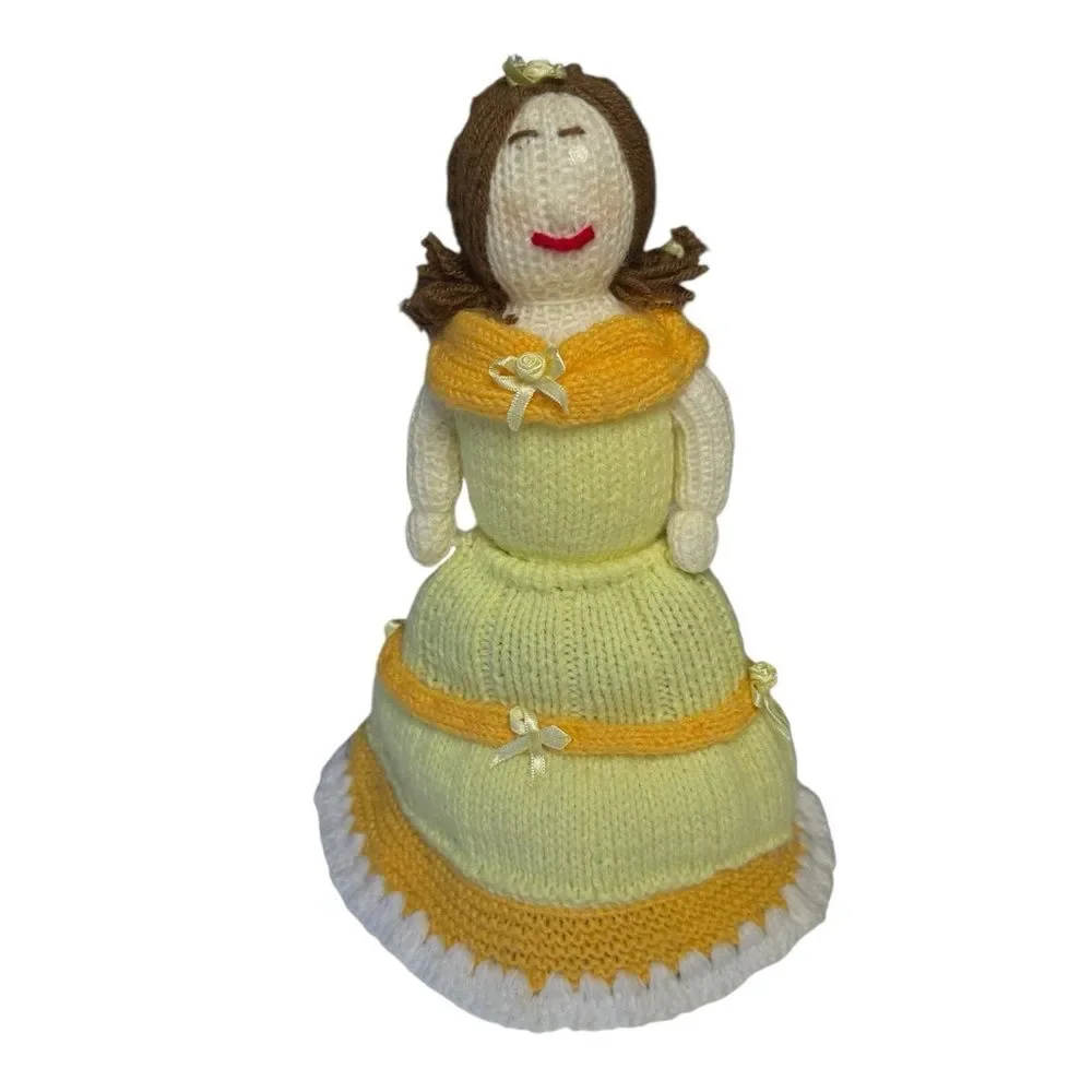 Handmade Hand Knitted Belle Topsy Turvy Doll Beauty & The Beast